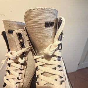DKNY Cream High-Top Sneakers